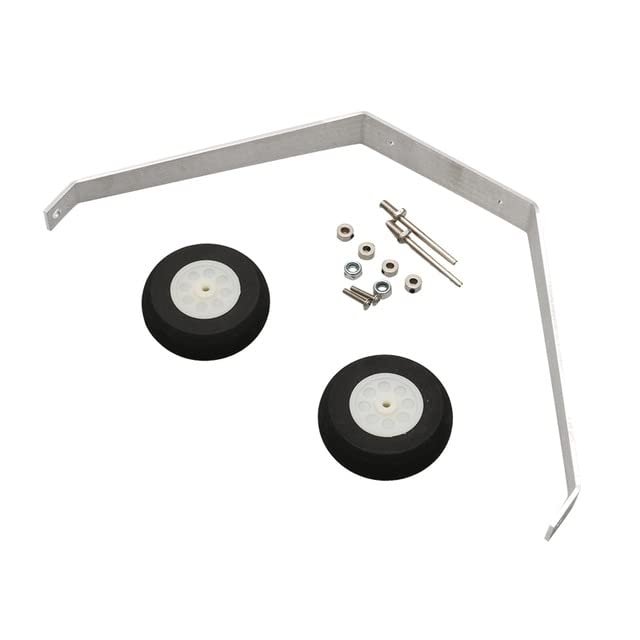 1Set Model Airplane Aluminum Landing Gear + Sponge Wheel + Shaft Axle + Fixed Screw for RC Fixed-Wing Front Rear Electric Tire - (Color: Level 25-40)