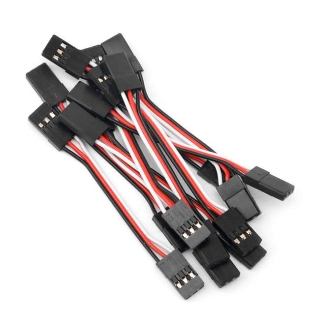 10pcs 50mm 100mm 150mm 200mm 300mm Male to Male Quadcopter Extension Servo Lead Futaba JR Wire Cable - (Color: 50mm)