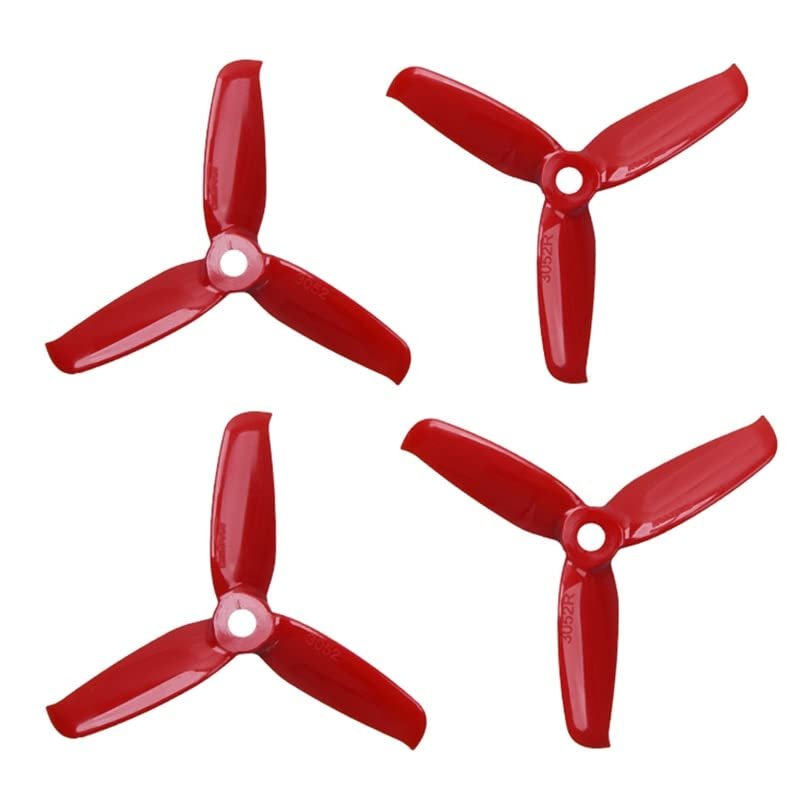 10 Pairs Gemfan Flash 3052 3.0x5.2 PC Propeller Prop 5mm Mounting Hole for 1306-1806 Motor RC Drone Blue Red Pink Black - (Color: Blue, CN)