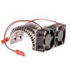 Enron 540 550 Electric Motor Proof Cover Heat Sink Cooling Twin Fan RC 1:10 Car 7024 - (Color: Gray) view 1