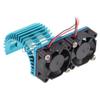 Enron 540 550 Electric Motor Proof Cover Heat Sink Cooling Twin Fan RC 1:10 Car 7024 - (Color: Gray) view 3