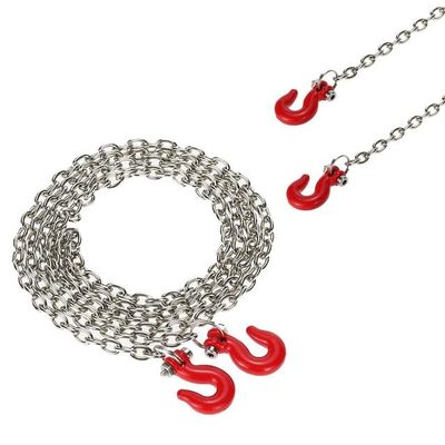 1:10 Chain Hook RC with Trailer Accessories Tow SCX10 Crawler for Helicopter Flying Gliders for Kids - (Color: Silver, CN)