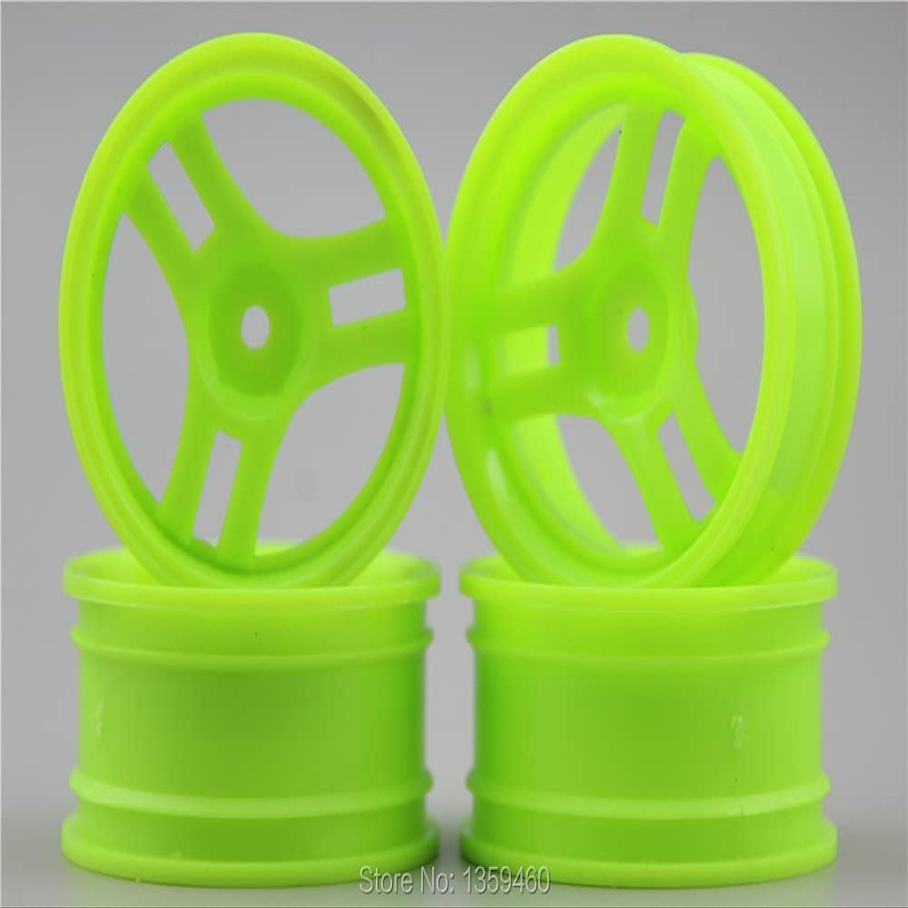 4pcs 1/10 Touring&Drift Wheel Rim T3S1NG(Material Green) 3mm Offset fits for 1:10 Touring&Drift Car 1/10 Rim 10154