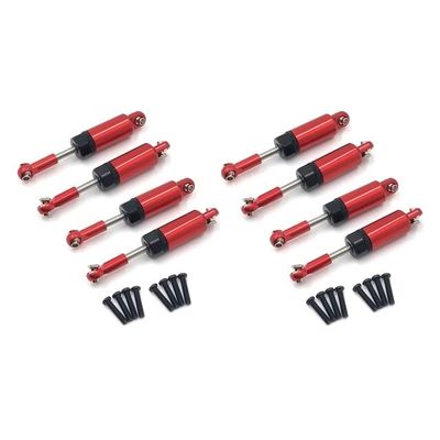 12X for WTY A959 A959-B A949 A969 A979 K929 Full Metal Shock Absorber Damper 1/18 RC Car Parts,Red - (Color: Red)
