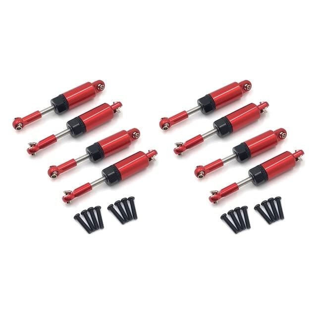 12X for WTY A959 A959-B A949 A969 A979 K929 Full Metal Shock Absorber Damper 1/18 RC Car Parts,Red - (Color: Red)