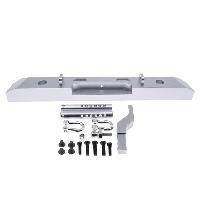 Alloy Rear Bumper with Hooks for rc Hobby Model car RedCat 1/10 Everest Gen7 Pro/Sport Upgraded Parts - (Color: Silver)