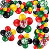 111 PCS Black Red Green and Yellow Balloon Garland Arch Kit for BHM Decorations Juneteenth Decorations African American Holiday Celebration Graduation Mexican Party Supplies view 1