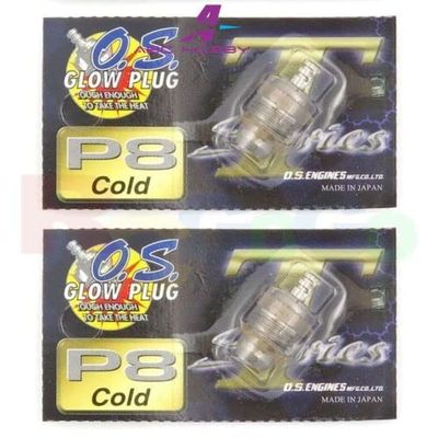 O.S. os Glow Plug OS Glow Plug P8 Turbo Cold ON-Road # OS71641800 O.S. Engines PartsRC Car - (Color: 2pcs)