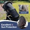 IntiMom Stroller Sun Shade - Universal UV Protection Cover for Strollers Sunshade with See Through, Clip-On Sun Blocker, Sun Shield for Baby, Breathable Adjustable Fit, Full Coverage, L Black view 2