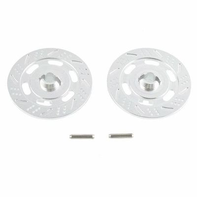 RC #8569 Blue Wheel Hex Disc Brake Rotors (2) For TRAXS Unlimited Desert Racer - (Color: Silver)