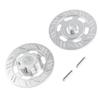 RC #8569 Blue Wheel Hex Disc Brake Rotors (2) For TRAXS Unlimited Desert Racer - (Color: Silver) view 3