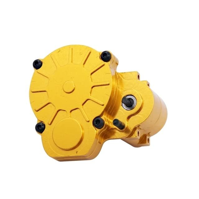for FMS FCX24 Metal Gearbox Gearbox with Steel Gear 1/24 RC Crawler Car Upgrade Parts Accessories, Red - (Color: Yellow)