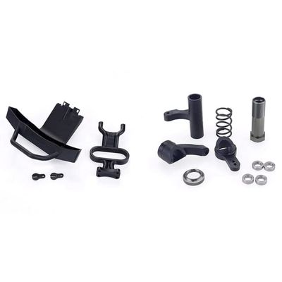 1 Set 8028 Steering Clutch Componen & 1 Set 8481 Front Bumper Set for 1/8 Zd Racing 9116 08427 9021-V3 Rc Car Parts - (Color: Black)