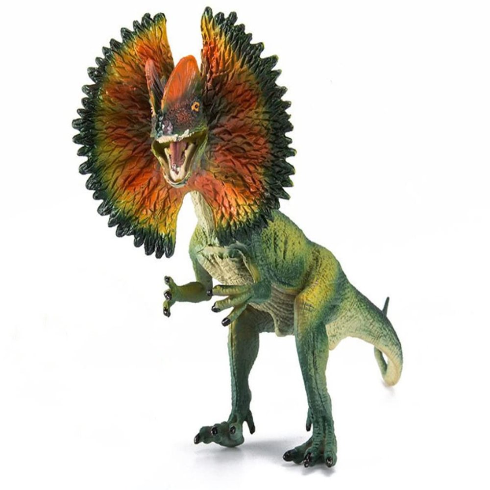 Igreli Dinosaur Toy Dilophosaurus Figures with Moveable Mouth,Realistic Educational Dinosaur Figures for Birthday Gift, Kids Toys, Party Favor.Size:4.9 Inch