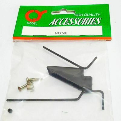 Ming Yang #691 Tail Wheel w/Bracket (Black)
