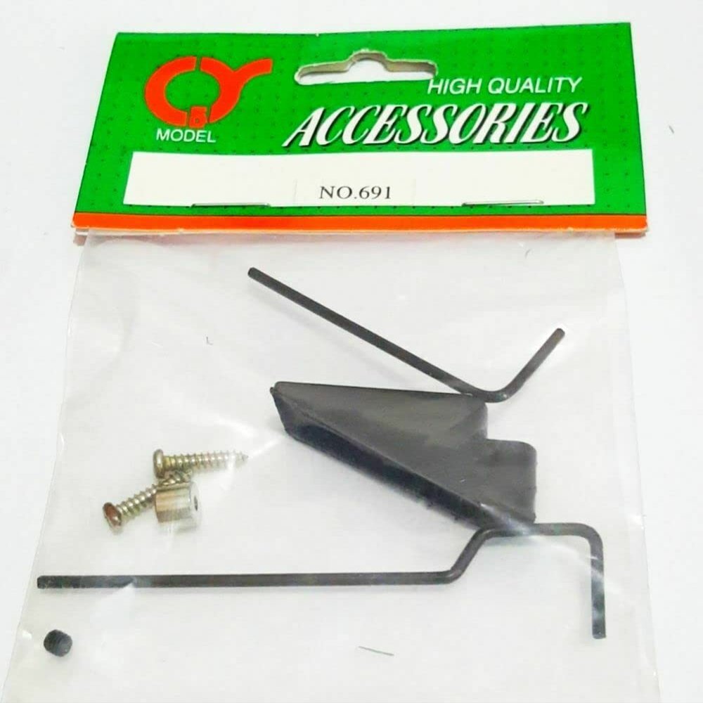 Ming Yang #691 Tail Wheel w/Bracket (Black)
