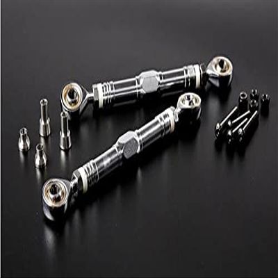 Aluminum Symmetrical Steering turnbuckles for HPI, Rovan KM Baja 5b Buggy rc car Parts - (Color: White)