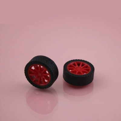 30pcs 2x30mm red Rubber Wheels dron rc car Plane Robot Kids Toys for Boys DIY Baby Accessories WR302AR
