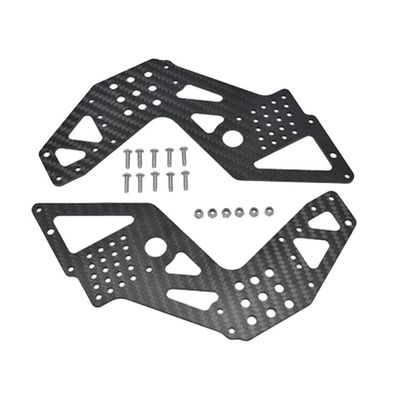 Carbon Fiber Front/Rear Guard Plate Universal Side Protection Guard Plate for LOSI 1/8 LMT Solid AXLE 4WD Monster Truck - (Color: As Shown)