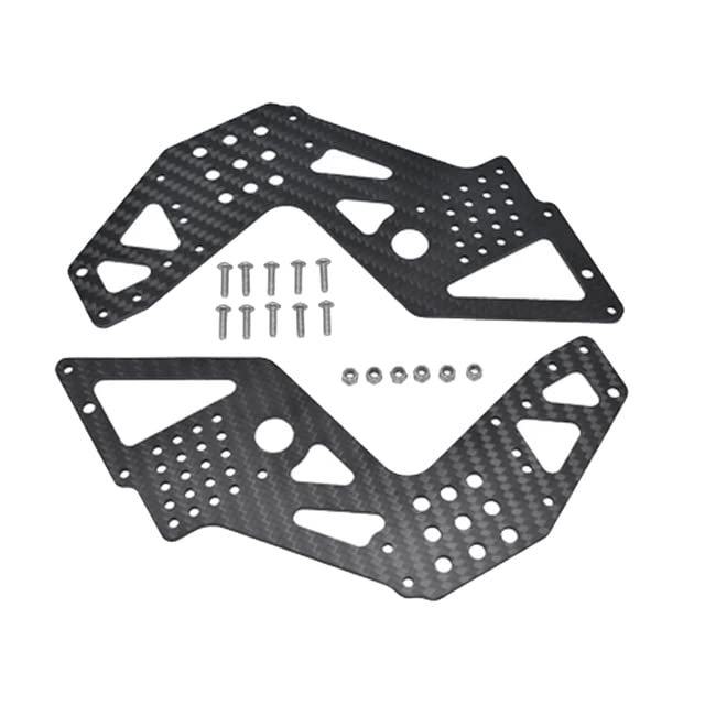 Carbon Fiber Front/Rear Guard Plate Universal Side Protection Guard Plate for LOSI 1/8 LMT Solid AXLE 4WD Monster Truck - (Color: As Shown)