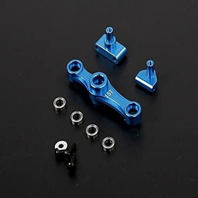 Heavy Duty CNC Aluminum Throttle Brake Arm Kit 15T 17T for Rovan LT Truck SLT Buggy LOSI 5IVE-T - (Color: Blue)