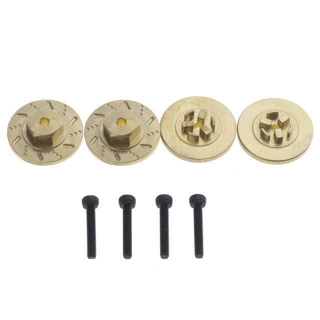 Juego de montaje de eje de latn y aluminio para coche teledirigido, piezas mejoradas para vehculo teledirigido TRAXS, RTX-4, RTX-6, 8227 - (Color: 4PCS Disc)