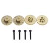 Juego de montaje de eje de latn y aluminio para coche teledirigido, piezas mejoradas para vehculo teledirigido TRAXS, RTX-4, RTX-6, 8227 - (Color: 4PCS Disc) view 1