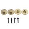 Juego de montaje de eje de latn y aluminio para coche teledirigido, piezas mejoradas para vehculo teledirigido TRAXS, RTX-4, RTX-6, 8227 - (Color: 4PCS Disc) view 3