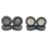 -55Mm 360G 1.3Inch Beadlock Wheel Tires with Brass Ring for 1/24 RC Crawler Car Axial SCX24 FMS FCX24 Enduro24 Upgrades - (Color: Black) view 2
