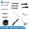 Fly Wing FW200 RC Helicopter Spare Parts Swashplate Main Shaft Tail Propeller Motor Pipe Canopy Rotor Holder DFC Linkage Servo - (Color: Main Rotor Housing) view 2