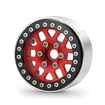 YEAHRUN Aluminum 1.9'' Beadlock Wheel Hub Rim for 1/10 TRAXS RTX4 Axial SCX10 90027 90046 D90 RR10 Wraith 90018 RC Crawler Car - (Color: 1pcs)