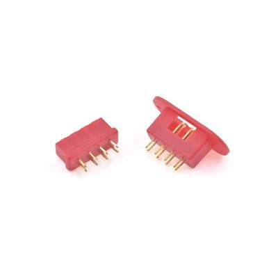 1 Pair MPX 8Pin Gold Plated Multi-Wire Male Femal Plug for RC Airplanes Glider Model(Red/Black) - (Color: MPX8 Red)