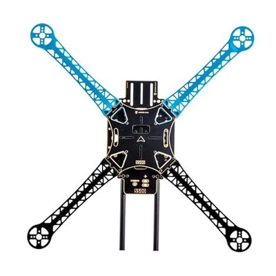 S500 Drone Fuselage Frame Kit PCB Version with Landing Gear Skid Able to Mount GoPr0 Gimbal for FPV Drone - (Color: BlackBlue)