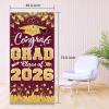 2026 Graduation Party Decorations - Maroon Gold Congrats Grad Class of 2026 Banner Graduation Party Supplies Front Door Cover Porch Sign Banner Backdrop Wall Decor view 3