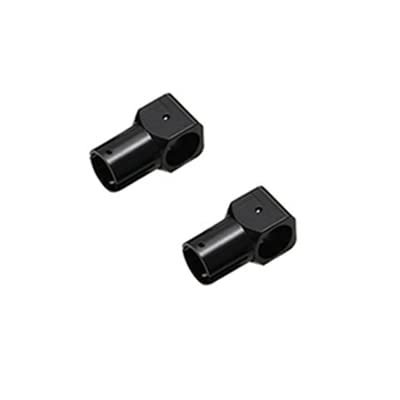 2PCS Aluminum Alloy D16mm/20mm/25mm/30mm Tripod Square Tee Joint Carbon Tube Fixed Adapter Connector for RC UAV Landing Gear - (Color: Black 20 to 20mm)