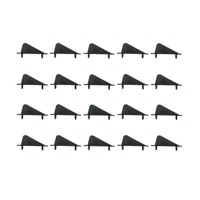 20PCS L40xH14mm L60xH22mm L50xH18mm Nylon Control Horn Wing Tip Protector Protecting Corner DIY for RC Fixed Wing Aircraft - (Color: L50xH18mm Black)