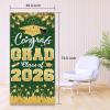 2026 Graduation Party Decorations - Green Gold Congrats Grad Class of 2026 Banner Graduation Party Supplies Front Door Cover Porch Sign Banner Backdrop Wall Decor view 3