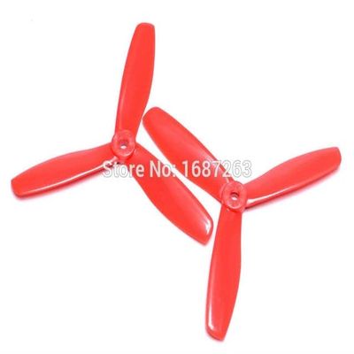 12pcs/lot 5045 Prop 3 Blades 5 Inch Propellers CW/CCW for QAV250 Robocat 270 Mini Quadcopter Multirotor - (Color: Red)