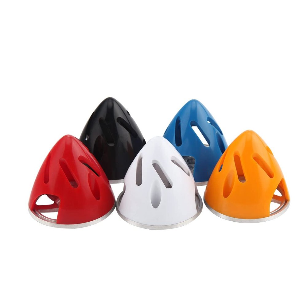 1PC 2" / 2.25"/ 2.5"/ 2.75"/ 3"/ 3.25" RC Airplane Plastic Prop Propeller Spinner Hallow Out with Aluminum Backplate - (Color: 76mm)