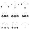 1Set RC Foam Hand Throwing Glider Fighter Landing Gear with Wheel for Cessna 801 803 J11 J20 SU57 SU27 SU35 F22 F35 FX620 Parts - (Color: for SU35(FX620) F35) view 2