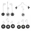 1Set RC Foam Hand Throwing Glider Fighter Landing Gear with Wheel for Cessna 801 803 J11 J20 SU57 SU27 SU35 F22 F35 FX620 Parts - (Color: for SU35(FX620) F35) view 3