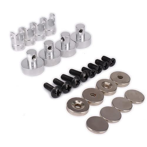 1Set 21mm Long Magnetic Stealth Invisible Body Shell Mount Posts Alloy Aluminum for 1/10 RC Hobby Model RC Drift Car HSP Redcat - (Color: Silver)
