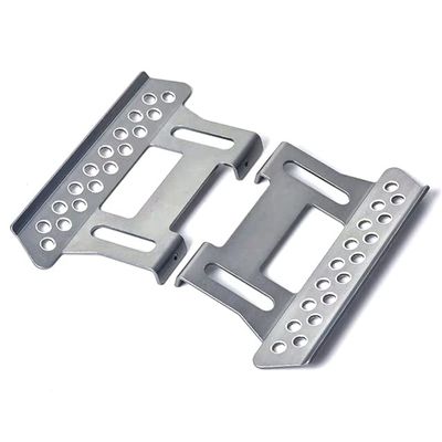 2 Pcs Wheelbase Simulation Climbing Car Pedal Metal Pedal for SCX10 1/10 90046 90047 313 Red - (Color: Titanium)