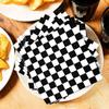60Pcs Race Car Black and White Checkered Party Supplies - Racing Tableware Set with 7" Plates, Checkered Flag Napkins, Forks for Race Car Themed Birthday Party Decorations (Serves 20) view 2