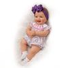 The Ashton-Drake Galleries Lifelike Reborn Norah Baby Doll, 17 inches, Handcrafted RealTouch Vinyl Collectible by Ping Lau, Purple Bow view 3