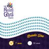 THE MARDI GRAS KREWE - Mardi Gras Beads  144 Pieces, 12 Dozen, Assorted 33" 7mm Bead Necklaces with Doubloon, Bulk Party Favors and Parade Throws - Light Blue view 4