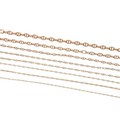 1PCS Marine Use Copper Anchor Chains Railing 16-200 Ratio Simulation Cable Link for Model RC Boat Parts - (Color: Type 6 L300mm)