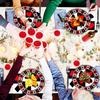 60Pcs Casino Party Supplies Poker Tableware Set 7"Poker Paper Plates and Casino Napkins Fork for Casino Night Poker Game Themed Poker Card Playing Club Heart Casino Birthday Party Decorations(Serve20) view 4