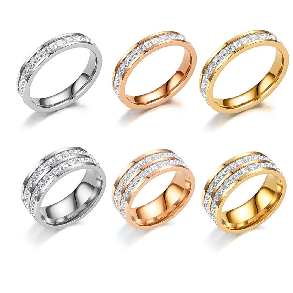3/6PCS Slimplify Thermogenic Slim-ming Ring,Slimplify Slimming Ring, Vikanda Thermogenic Moissanite Spinner Ring, Zirconia Titanium Steel Full Star Ring, Relieve Stress Anxiety (6PCS,13)