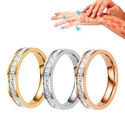 3/6PCS Slimplify Thermogenic Slim-ming Ring,Slimplify Slimming Ring, Vikanda Thermogenic Moissanite Spinner Ring, Zirconia Titanium Steel Full Star Ring, Relieve Stress Anxiety (A 3PCS,8)